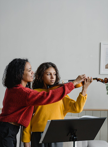 Violin playing